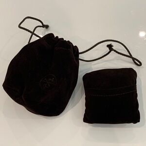 Hermes Velvet Drawstring Pouches - Brown